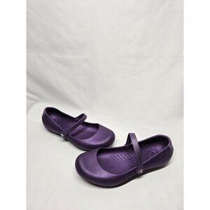 Crocs Women's Alice Mary Jane Flats Slip On Shoes Vibrant Violet Purple Size 7